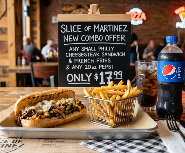 Steak Philly sandwich combo.