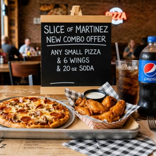 Small Pizza And wings Combo+20 Oz Soda