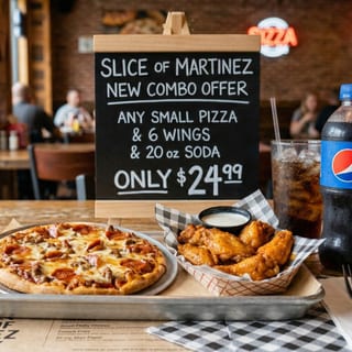 Small Pizza And wings Combo