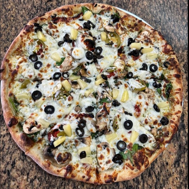 Small West Coast Veggie Pizza.